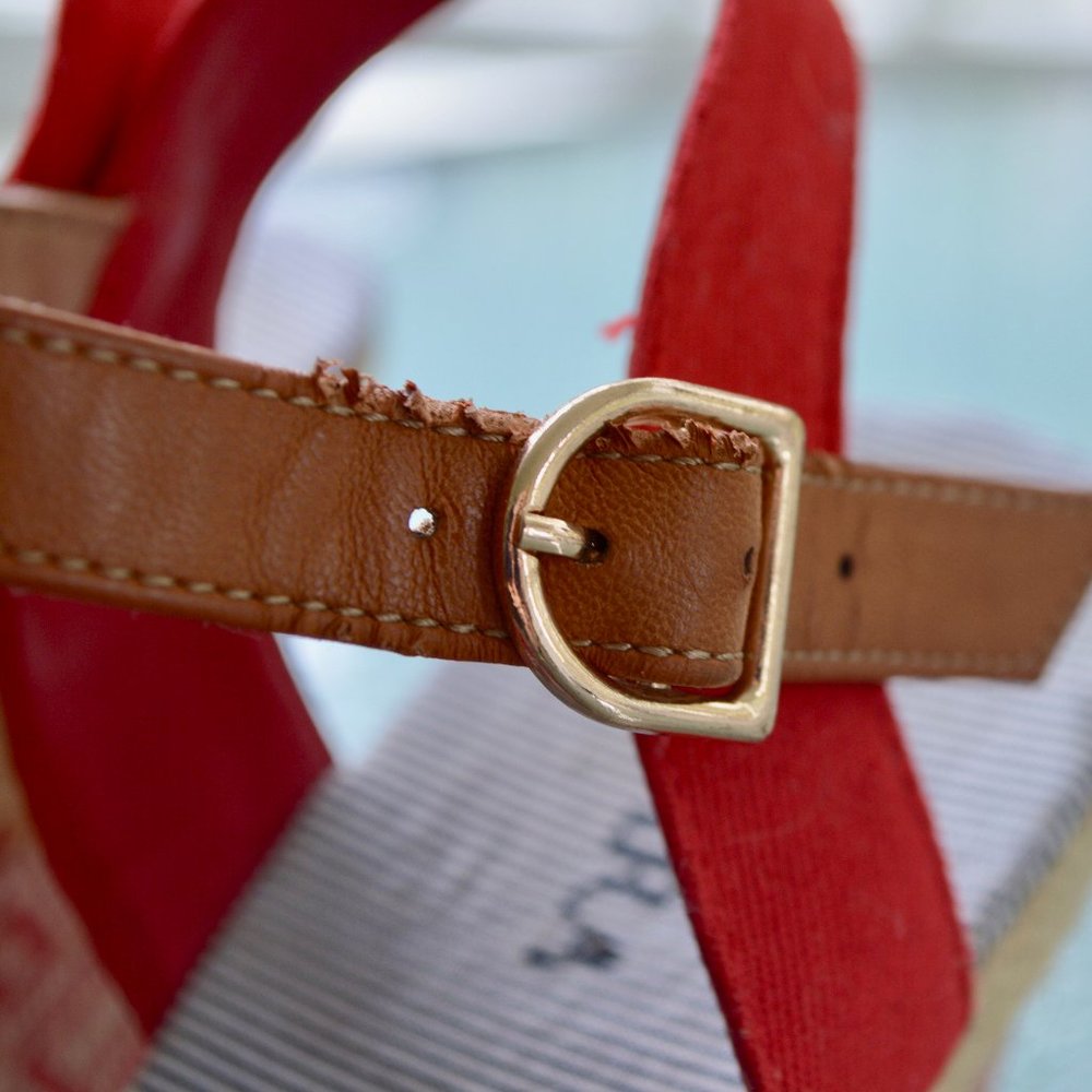 Red Patterned Wedges - Picture 4 of 7